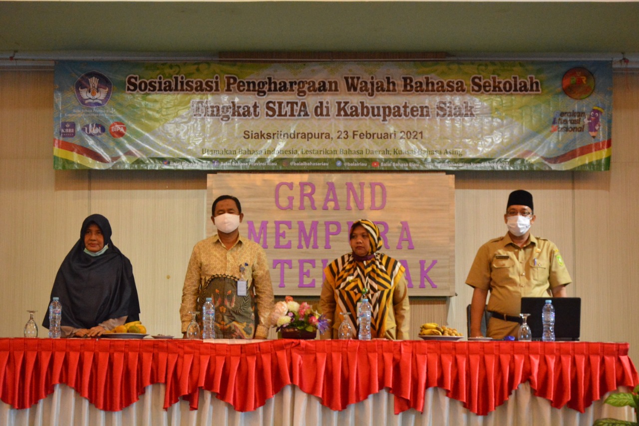 Sosialisasi Penghargaan Wajah Bahasa Tingkat SLTA di Kabupaten Siak