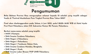 Festival Musikalisasi Puisi Tingkat Provinsi Riau Tahun 2023